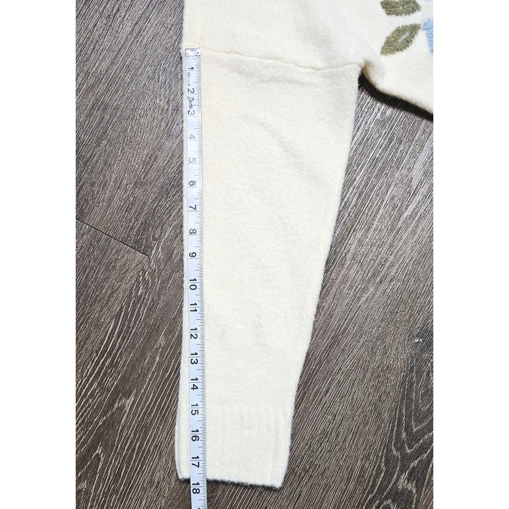 Ted Baker London Floral Jacquard Sweater Women's Medium In Soft Marshmallow - Picture 5 of 8